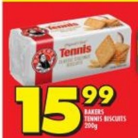 Bakers Tennis Biscuits 200g