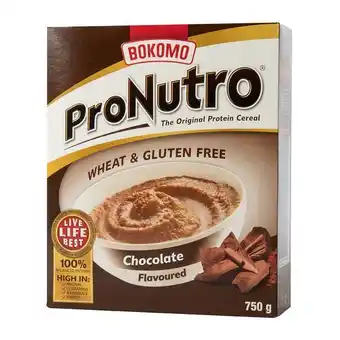 Woolworths Bokomo pronutro chocolate wheat free cereal 750 g offer
