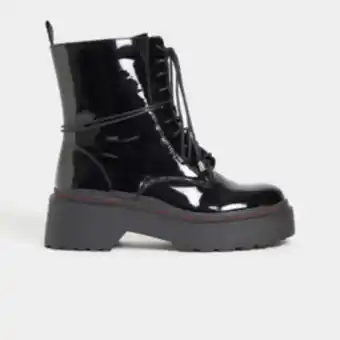 The FIX Women's black patent thick outsole boot offer