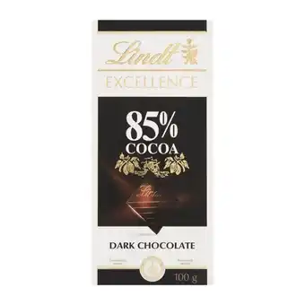 Woolworths Lindt excellence 85 % cocoa dark chocolate 100 g offer