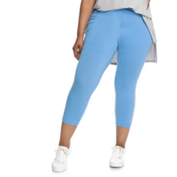 Donna Plus size essential cropped leggings - light blue offer