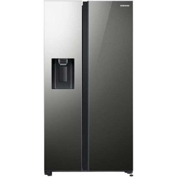 Samsung side by side black mirror fridge rs64r53 offer at Game