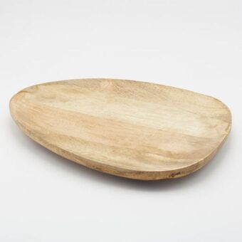 Terra mango wood teardrop platter