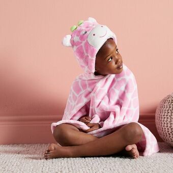 Little giraffe hooded blanket