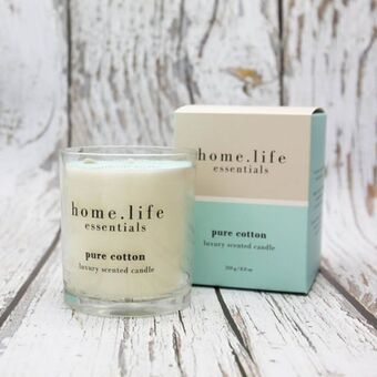 Home.life luxury scented candle - pure cotton