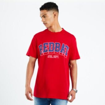 Sportscene Redbat athletics men's red t-shirt offer