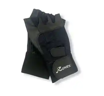 Takealot Ronex leather gym gloves black offer