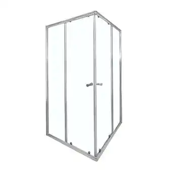 Tile Africa Waterfall corner entry shower chrome 885mm x 885mm x 1850mm x 5mm offer