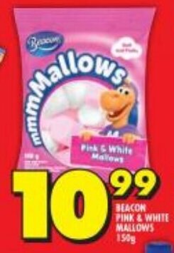 Shoprite Beacon Pink & White Mallows 150g offer