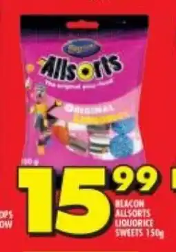 Shoprite Beacon Allsorts Liquorice Sweets 150g offer