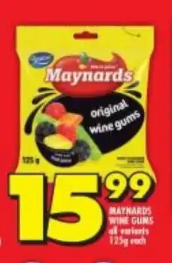 Shoprite Maynards Wine Gums all variants 125g offer
