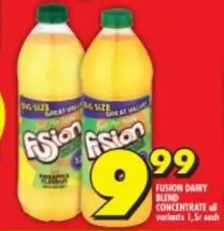 Shoprite Fusion Dairy Blend Concentrate all variants 1.5L offer