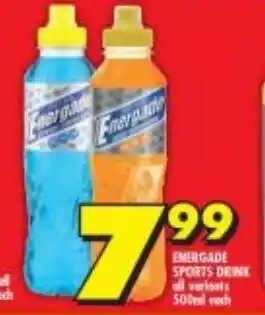 Shoprite Energade Sports Drink all variants 500ml offer
