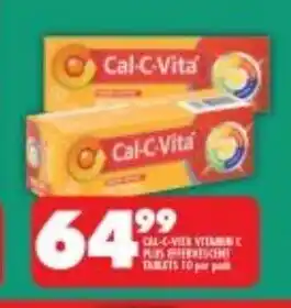 Shoprite Cal-C Vita Vitamin C Effervescent Tablets 10 per pack offer