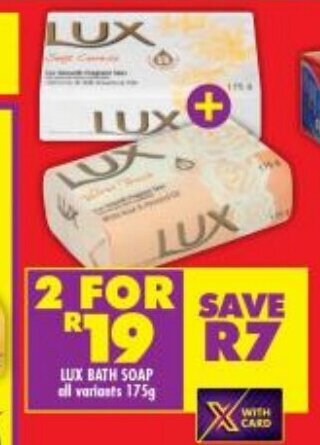 Shoprite LUX Bath Soap all variants 175g offer