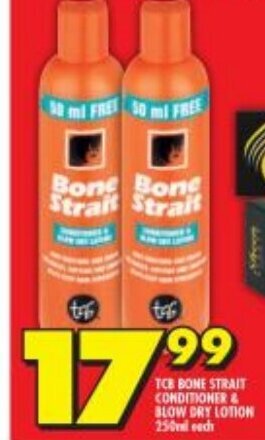 Shoprite TCB Bone Strait Conditioner & Blow Dry Lotion 250ml offer
