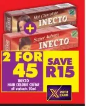 Shoprite Inecto hair Colour Creme all variants 50ml offer