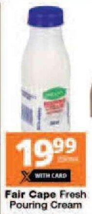 Checkers Fair Cape Fresh Pouring Cream offer