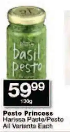 Pesto Princess Harissa Paste/Pesto All Variants 130g