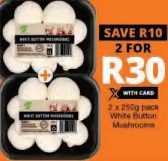 Checkers White Button Mushrooms 2 x 250g offer