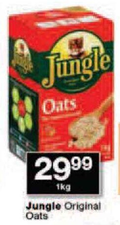 Checkers Jungle Original Oats 1kg offer
