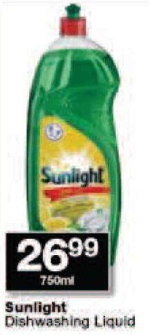 Checkers Sunlight Dishwashing Liquid 750ml offer