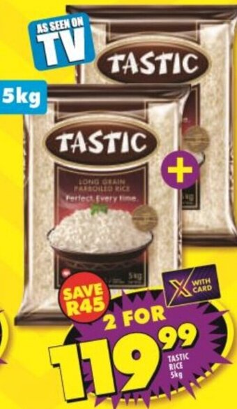 Shoprite Tastic Rice 5kg offer