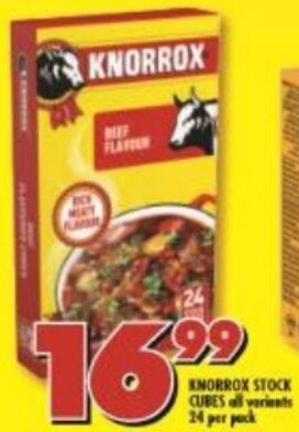 Shoprite Knorrox Stock Cubes 24 per Pack offer