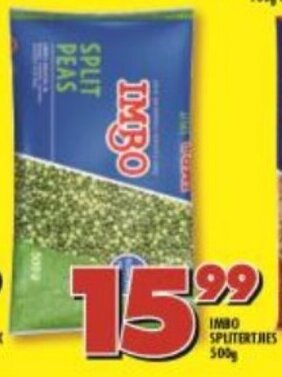 Shoprite Imbo Split Peas 500g offer