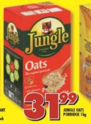 Shoprite Jungle Oats Porridge 1kg offer