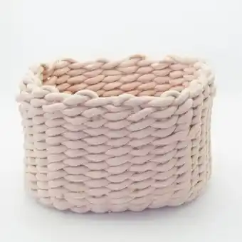 Whitehouse Woven cotton rope basket - light pink offer