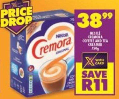 Nestlé Cremora Coffee and Tea Creamer 750g offer at Shoprite