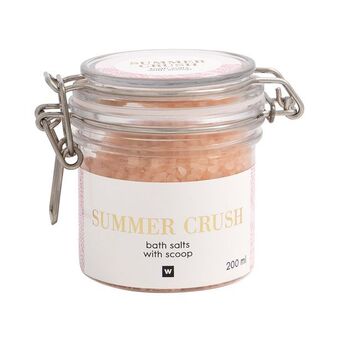 Mango crush bath salts with wooden scoop