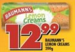 Shoprite Baumann's Lemon Creams 200g offer