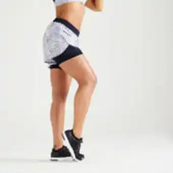 Decathlon Fitness 2-in-1 anti-chafing shorts - white offer