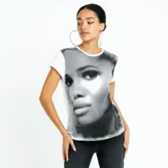 The FIX Women's white graphic print t-shirt offer