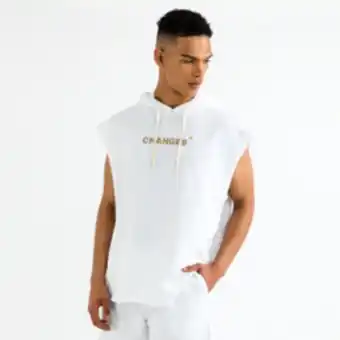 Men's white recycled hoody