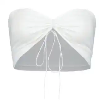 Women's white halter tie seamless bandeau