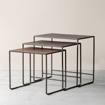 Weylandts Bronze nesting side tables offer