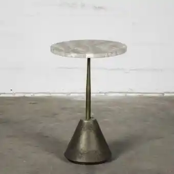 Marble & aluminium side table | cuppacino