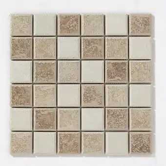 Caramel blush beige mosaic 300mm x 300mm