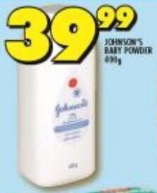 Shoprite Johnson's Baby Powder 400g offer