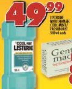 Shoprite Listerine Mouthwash 500ml offer