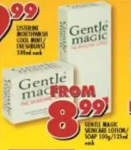 Shoprite Gentle Magic Skincare Lotion/Soap 100g/125ml offer