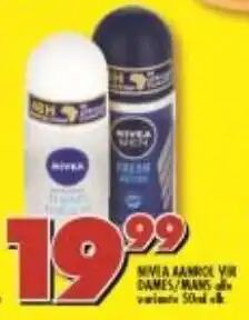 Shoprite Nivea Roll On all variants 50ml offer