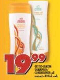 Shoprite Glyco-Lemon Shampoo/Conditioner all variants 400ml offer