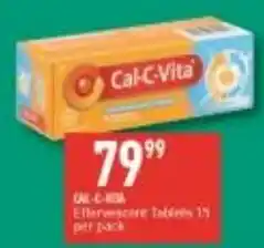 Shoprite Cal-C-Vita Effervescent Tablets 15 per pack offer