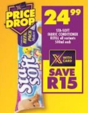 Shoprite Sta-Soft Fabric Conditioner Refill all variants 500ml offer