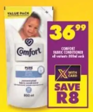 Shoprite Comfort Fabric Conditioner all variants 800ml offer