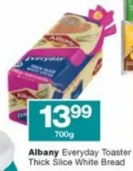 Checkers Hyper Albany Everyday Toaster Thick Slice White Bread 700g offer